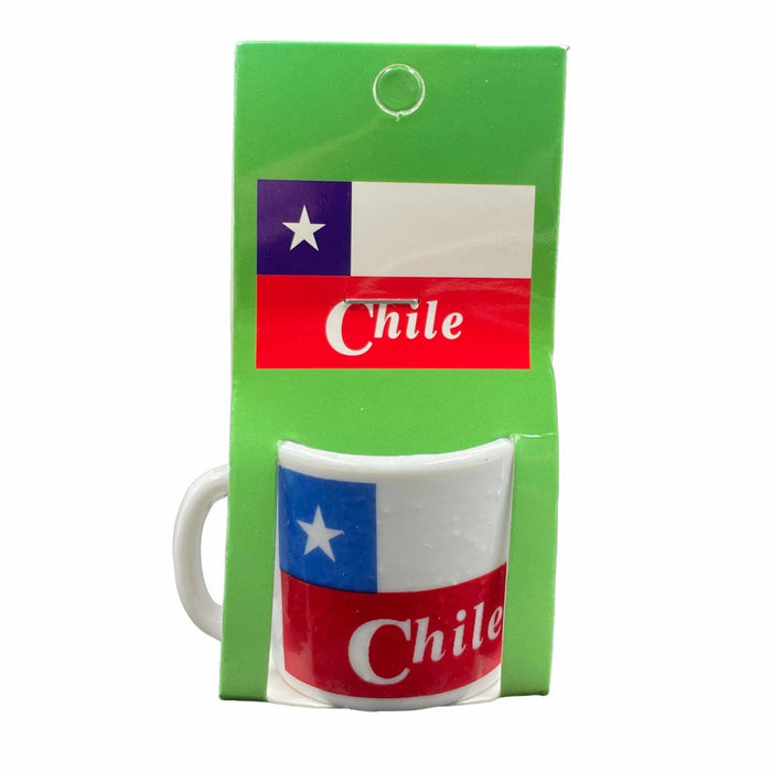 Pack X 12 Tacitas Miniaturas Souvenir Bandera Chilena