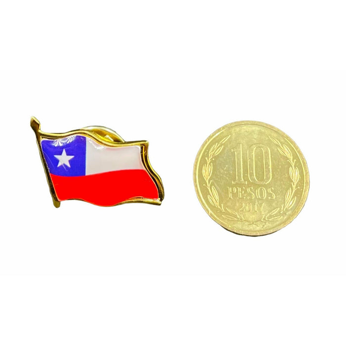 Pack X 12 Piocha, Pin de Bandera Chilena